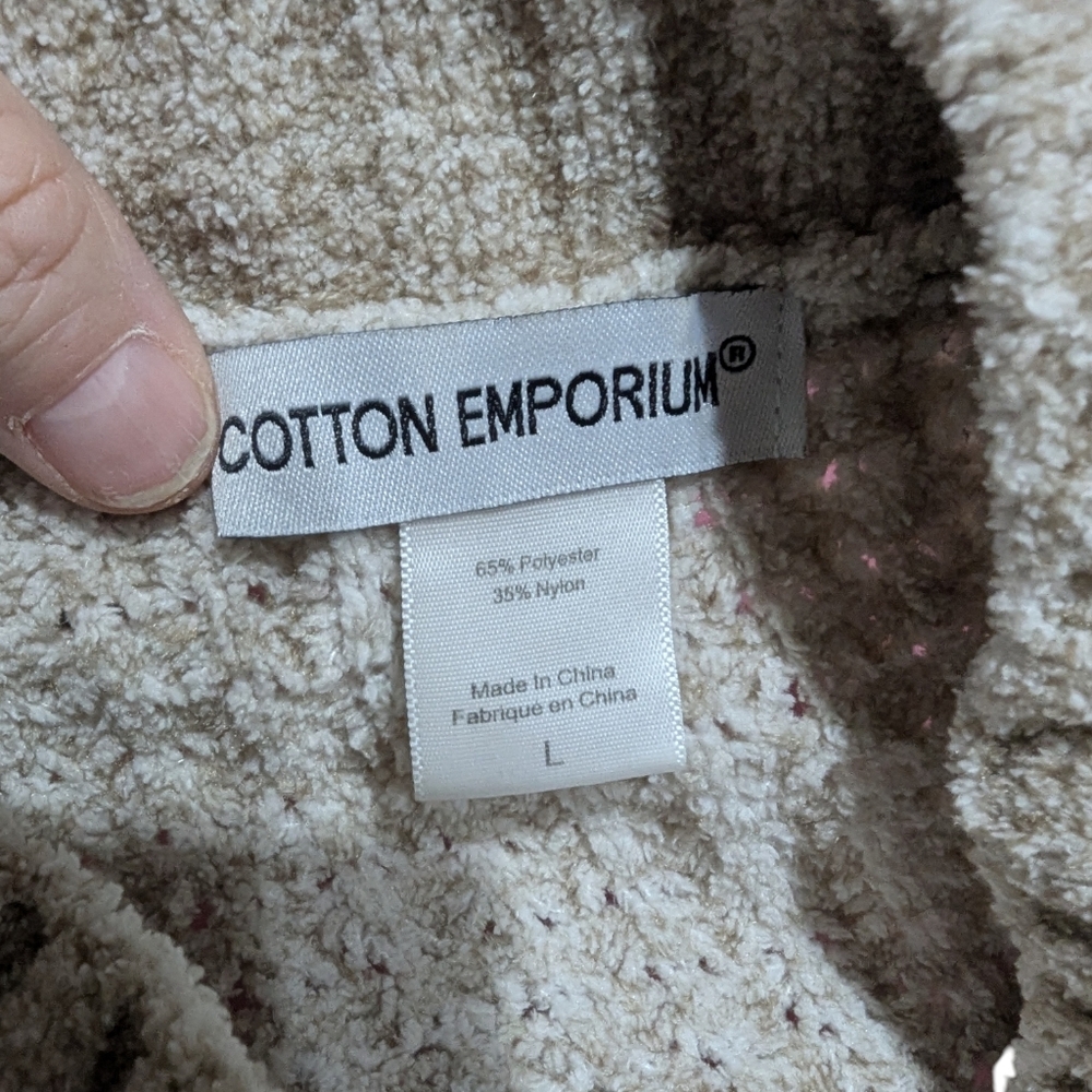 🤍 Cotton Emporium Textured Cropped Sweater – Size L - Picture 2 of 6